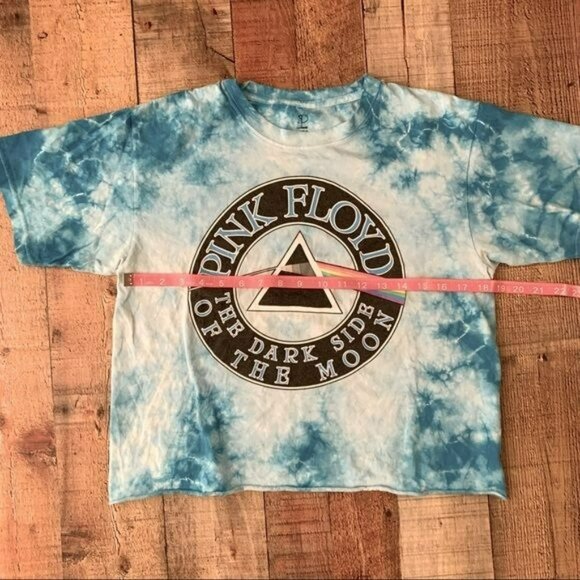 Pink Floyd the dark side of the moon tie dye short sleeve crop top t-shirt - M - Picture 4 of 6